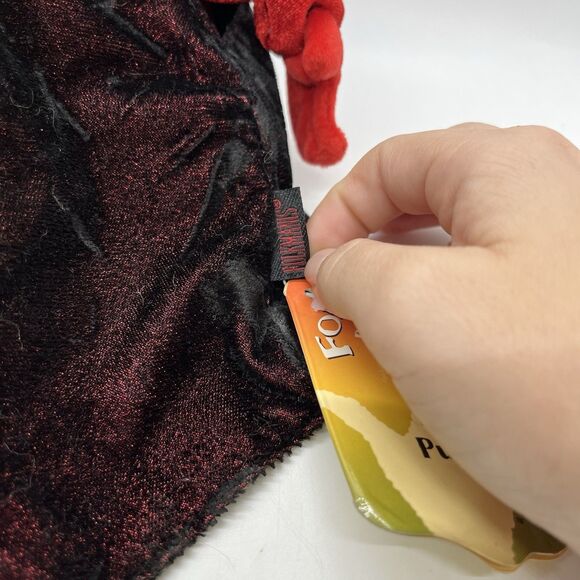 Folkmanis Red Devil Hand Puppet W/ Tags Pitchfork Vintage Halloween - Picture 12 of 13